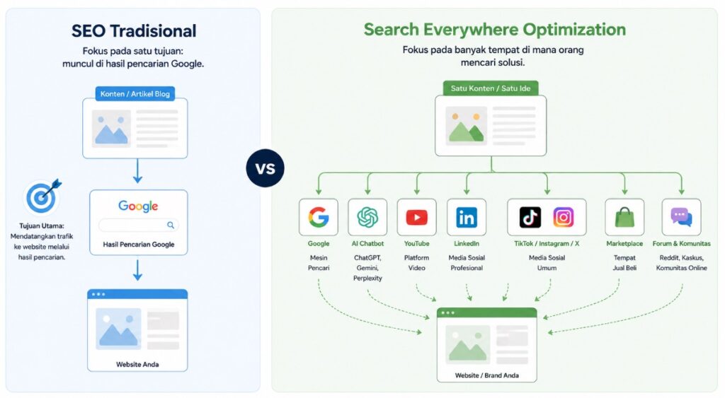SEO Tradisional vs Search Everywhere Optimization